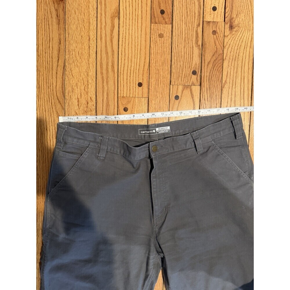 Carhartt Relaxed Straight Rugged Flex Duck Dungaree 38x34 103279 Gravel Gray - Picture 6 of 10